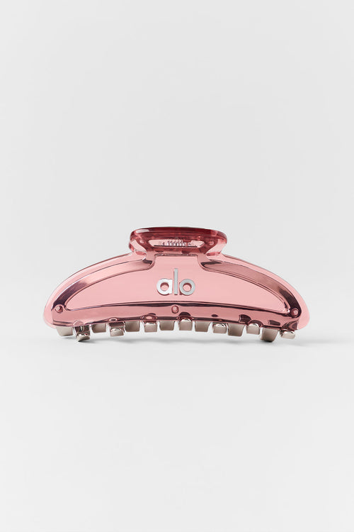 Acrylic Illusion Claw Clip - Vintage Pink/Chrome