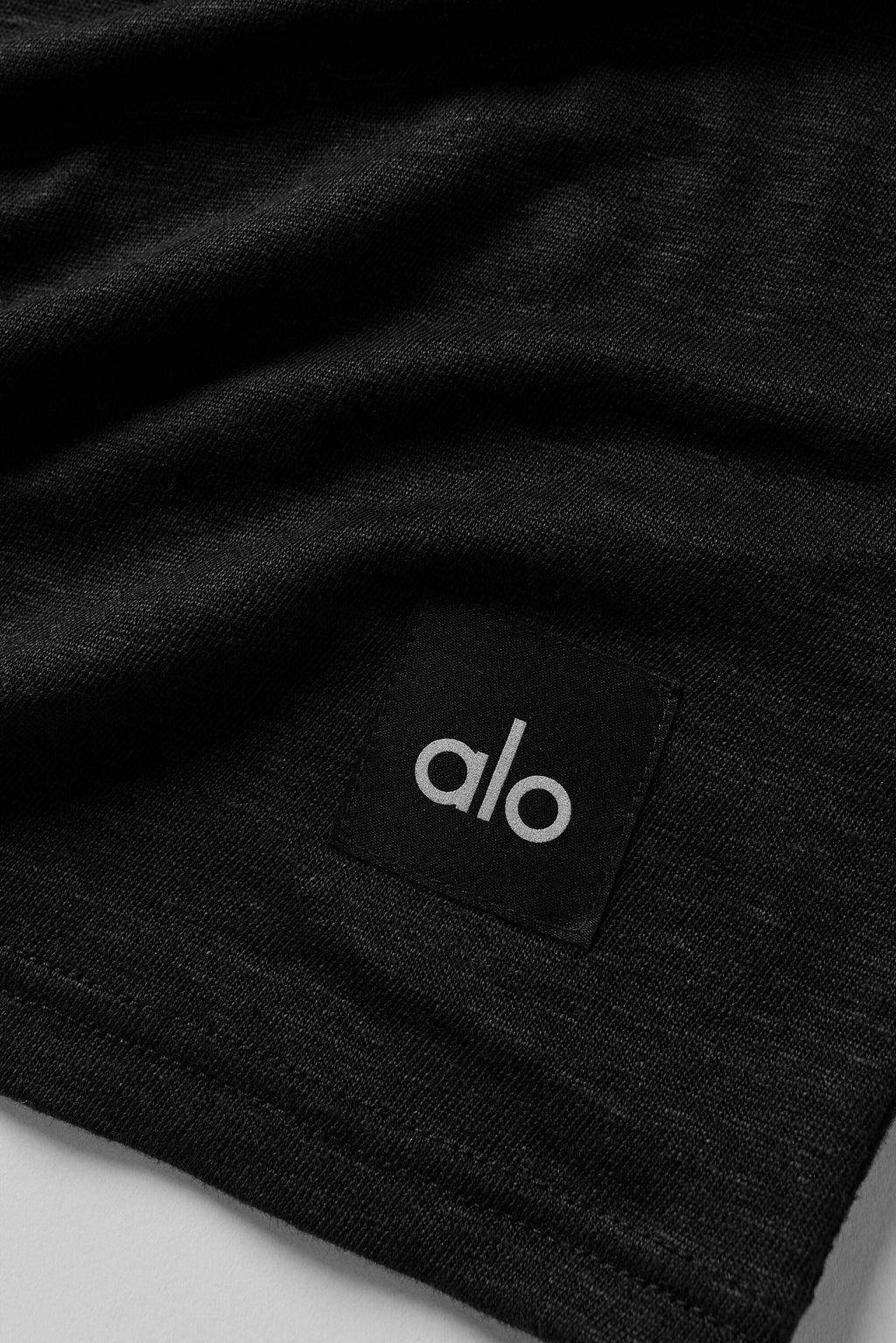 Linen Jersey Coastal Short Sleeve Polo - Black