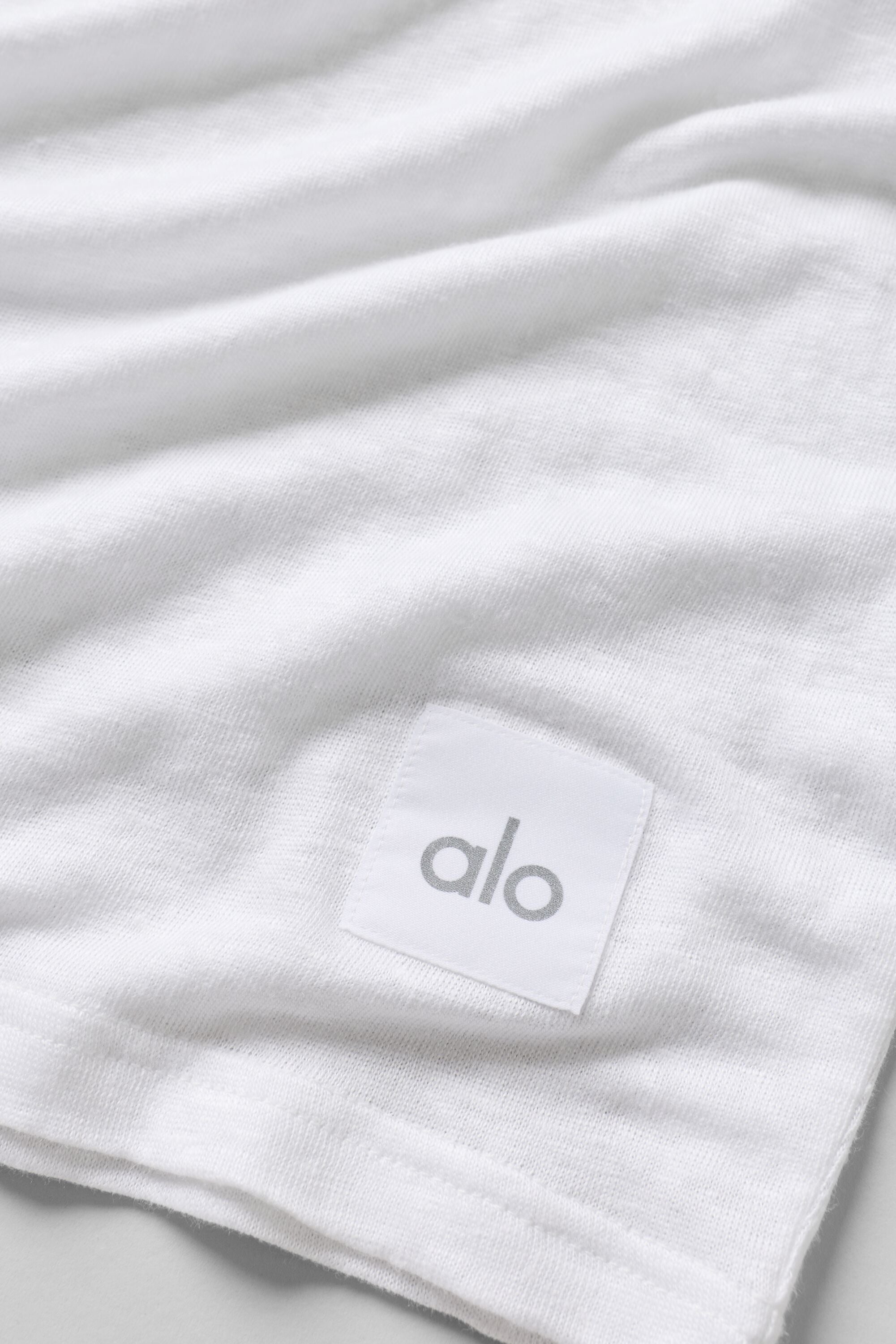 Linen Jersey Coastal Short Sleeve Polo - White