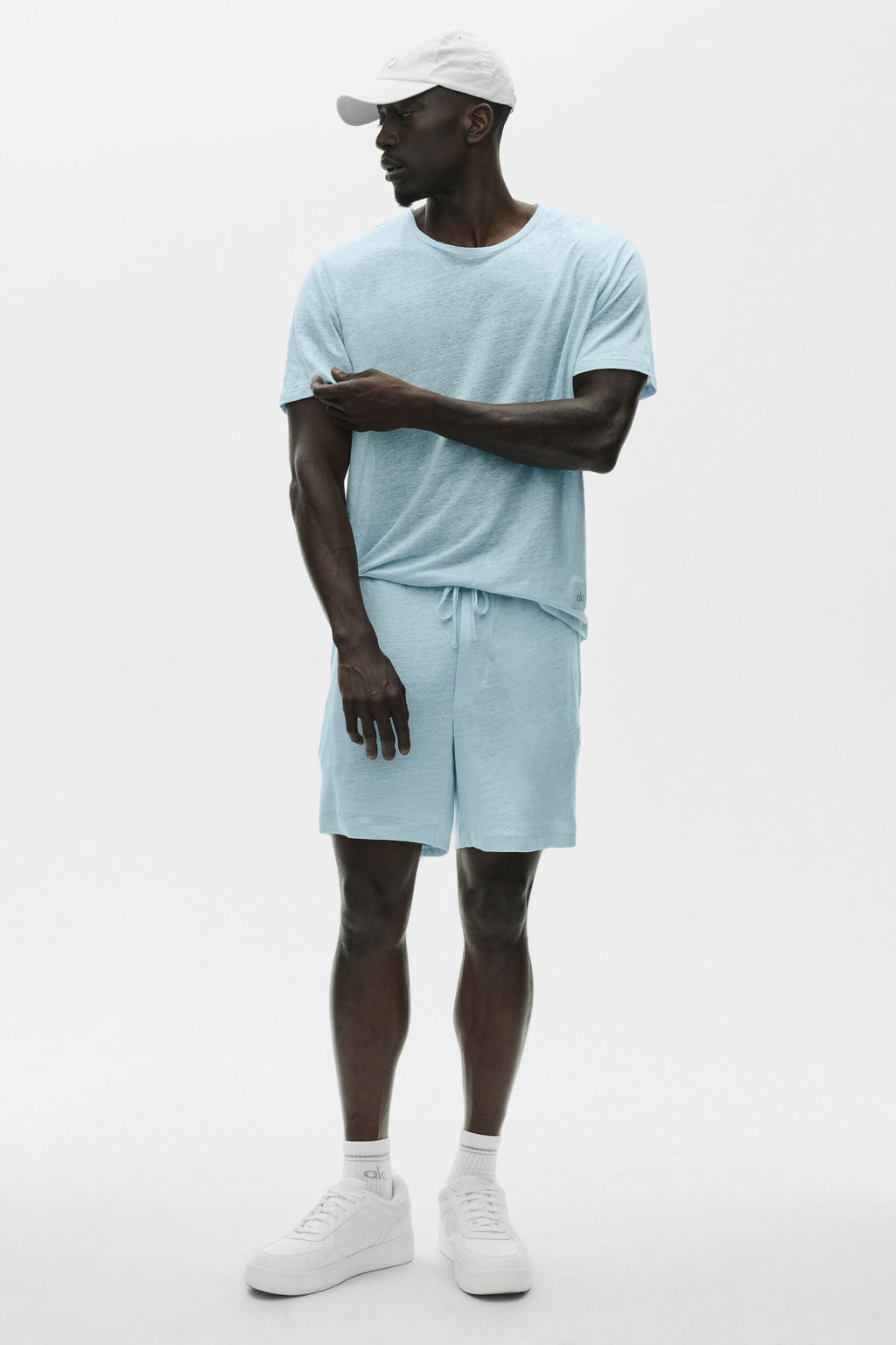 Linen Jersey Coastal Short Sleeve Tee - Seaside Blue