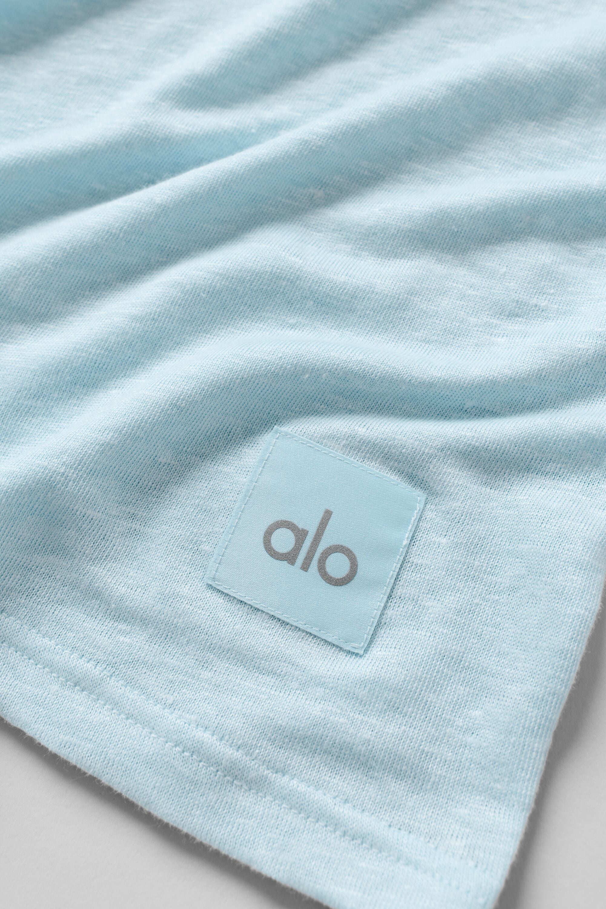 Linen Jersey Coastal Short Sleeve Tee - Seaside Blue