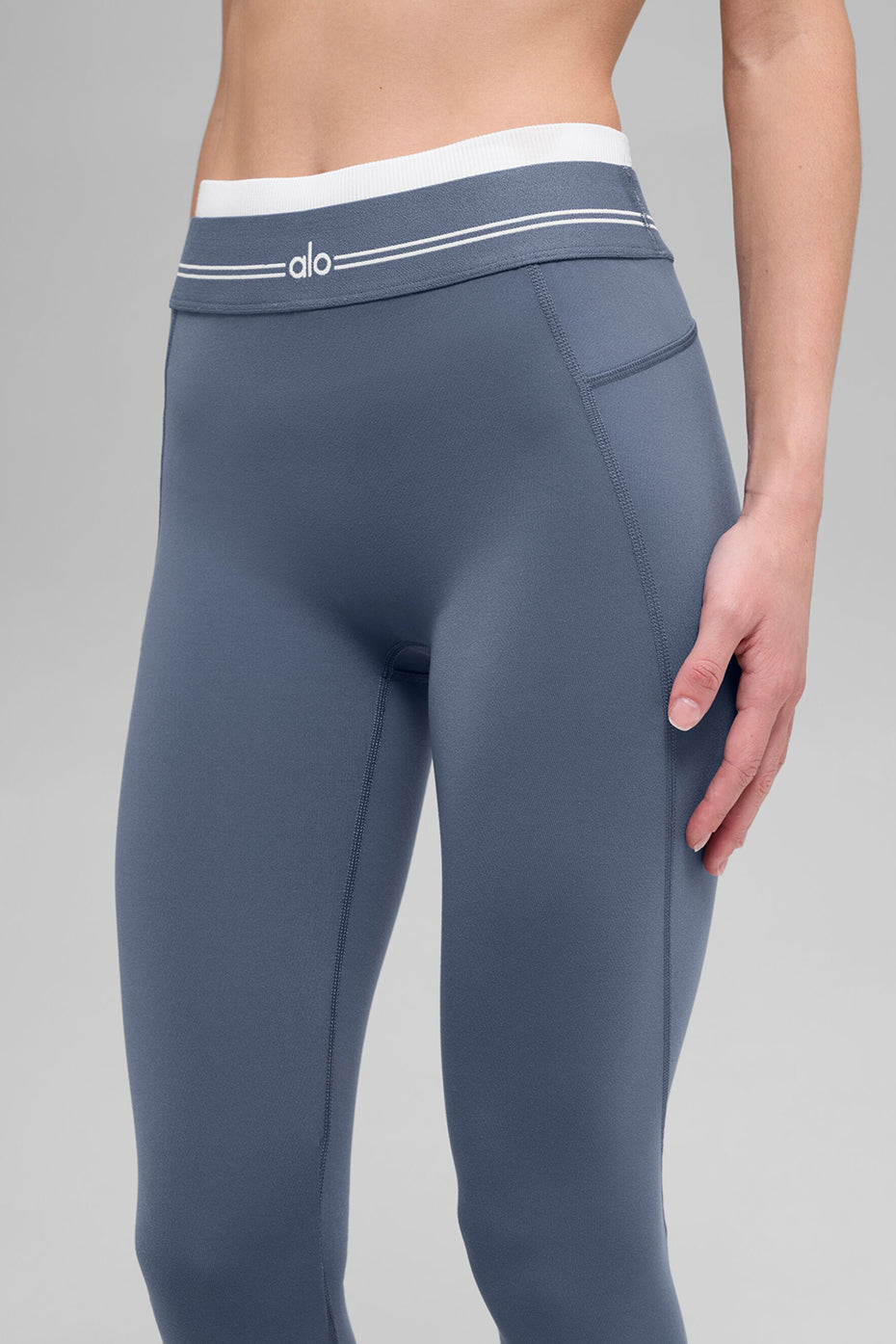 Airbrush High-Waist 7/8 Better Together Legging - Bluestone/White