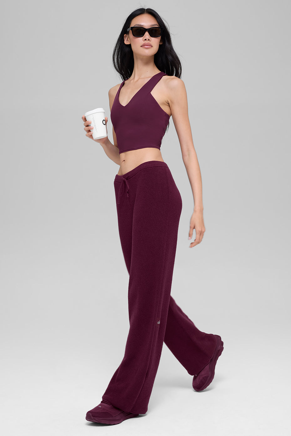 Airbrush Real Bra Tank - Burgundy