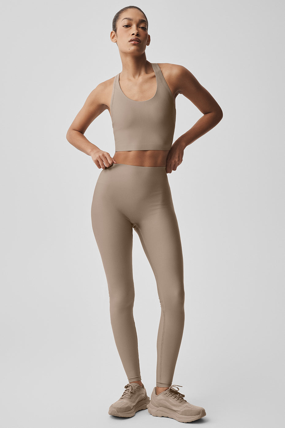 Airlift Super Sleek Bra Tank - Gravel
